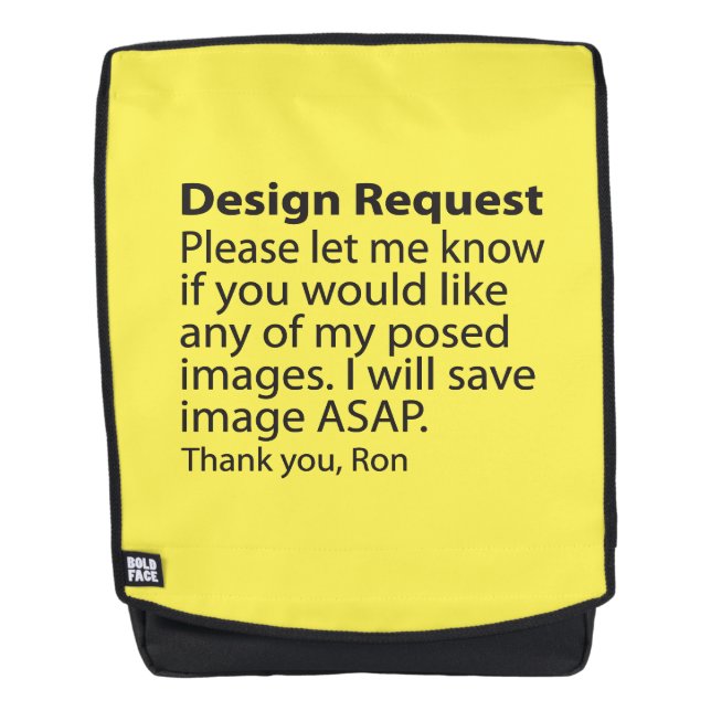 Mochila Solicitud de diseño (Anverso)