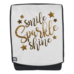 Mochila Sonrisa Sparkle Shine Cita Pensamiento Positivo