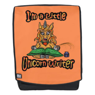 Mochila Soy un pequeño escritor de Unicornio