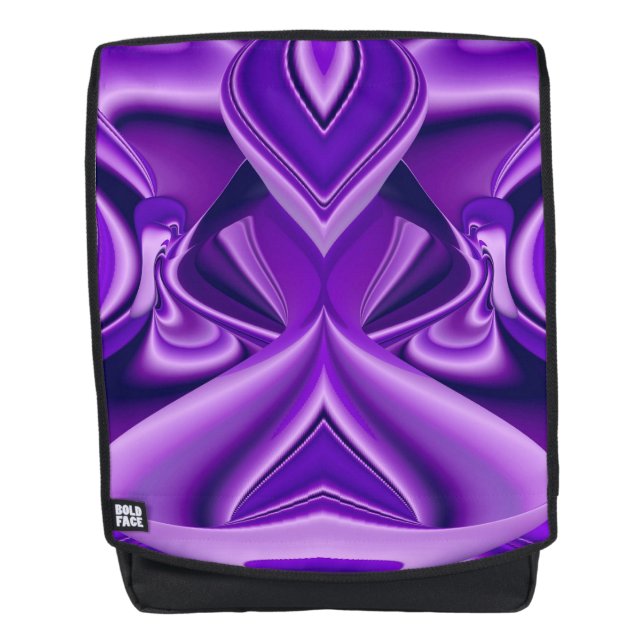 Mochila Sueños del arcoiris de flores moradas (Anverso)