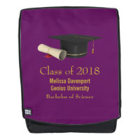 Tapón y Diploma de Graduación en Clase Púrpura de 
