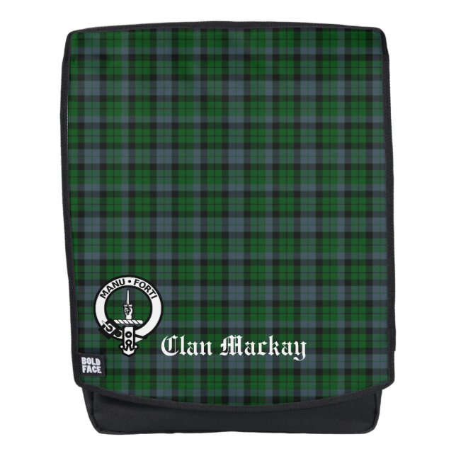 Mochila Tartan y emblema de Clan Mackay (Anverso)