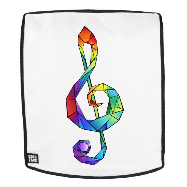 Mochila Tecla musical arcoiris tremendo clef (Cara extraíble)