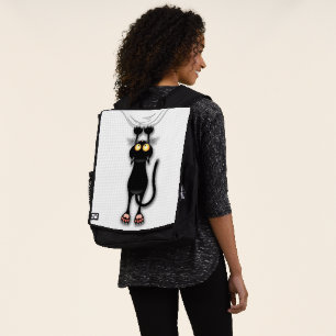 Mochila Tejido de caracteres divertidos de gato
