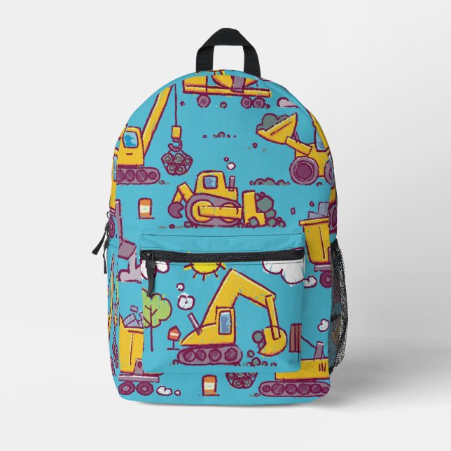Mochila temática de construcción infantil (Anverso)