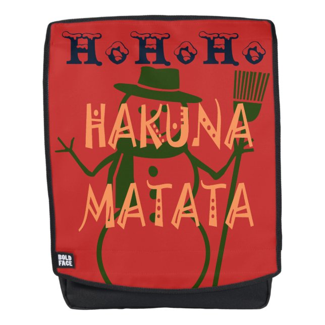 Mochila Temporada De navidades Aquí Vemos Hohoho Hakuna Ma (Anverso)