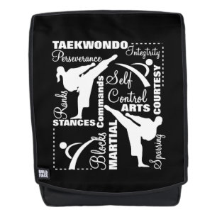 Mochila Terminología deportiva de artes marciales de Taek