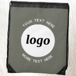 Mochila Texto de logotipo redondo para promoción de negoci<br><div class="desc">Añade tu propio logotipo y elección de texto a este diseño. Eliminar el texto superior o inferior si lo prefiere. Minimalista y profesional. Ideal para un producto promocional para sus clientes y clientes. Su logotipo será recortado a un círculo blanco. Para ver otras versiones,  vea la colección.</div>