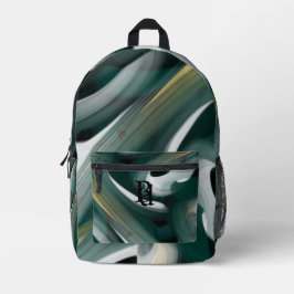 Mochila Trend Resumen Art Black White Green