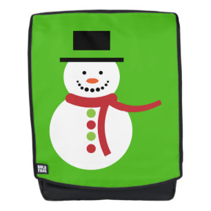 Mochila Un hombre de nieve lindo con Kelly Green