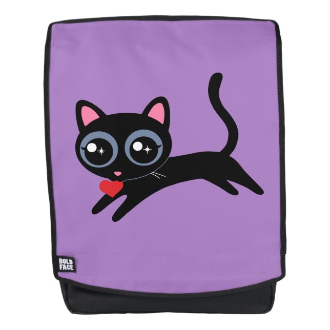 Mochila Un ladrón de corazón de gato kitano para Chicas (Anverso)