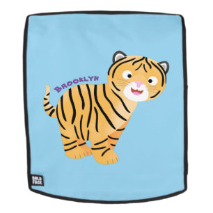 Mochila Un personalizado feliz del cachorro de tigre