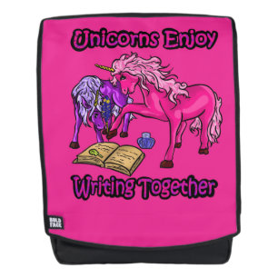 Mochila Unicornios disfrutan escribiendo juntos