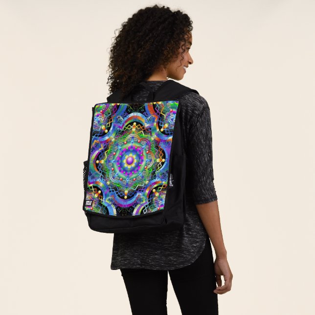 Mochila Universo Mandala Colores Psicodélicos (Puesto)