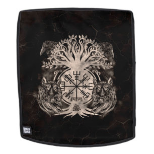 Mochila Vegvisir - Yggdrasil con Ravens y Wolves