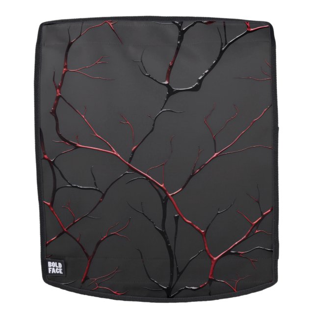 Mochila Venas negras y rojas (Cara extraíble)