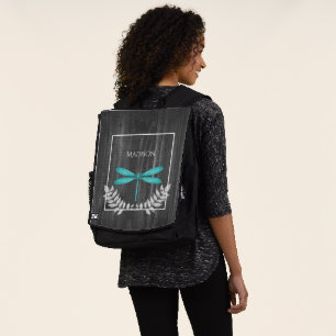 Mochila verde azulada Rústica personalizada Dragon