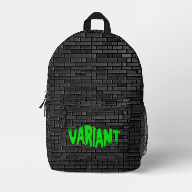 Mochila verde de Graffiti VARIANTE (Anverso)