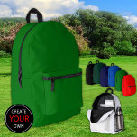 Mochila verde de pino fresco, bolsa / Personalizar<br><div class="desc">Mochila: Crea tu propia bolsa personalizado / mochila con texto. Ajustes fáciles (botón Editar diseño) añadiendo más texto, colores de fondo o más imágenes.</div>