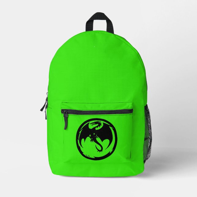 Mochila verde del Dragon Negro (Anverso)