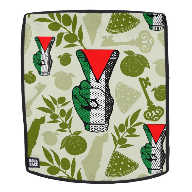 Mochila Victory Sign Hand Resistance Red Triangle Symbol (Cara extraíble)