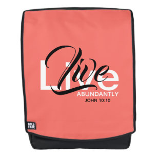 Mochila VIDA ABUNDANCIALMENTE cristiana Abundant Life Cora