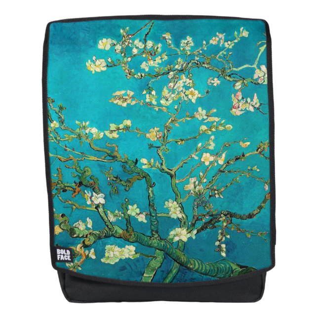 Mochila Vincent Van Gogh Blossoming Almond Tree Floral Art (Anverso)