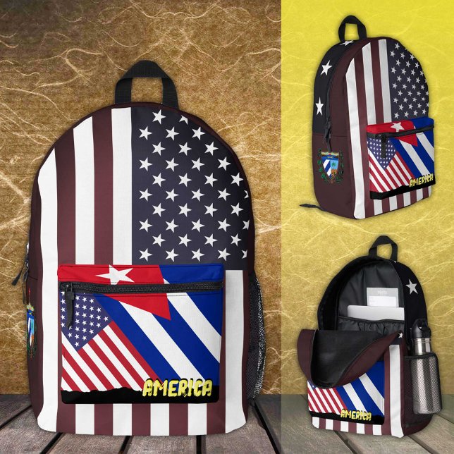 Mochila vintage norteamericana / cubana, patriótic (Subido por el creador)