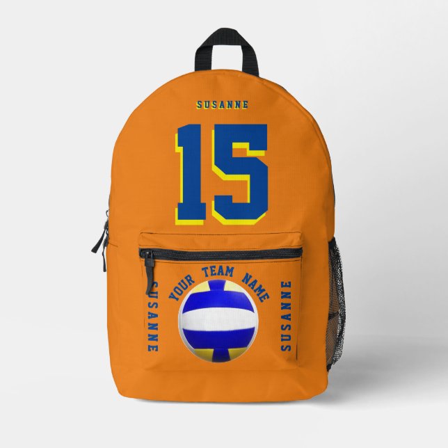 Mochila voleibol Naranja bolsas deportivas (Anverso)