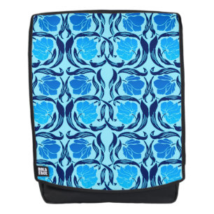 Mochila William Morris Pimpernel, Denim y Azul Claro