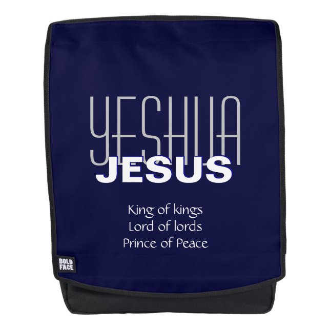 Mochila YESHUA JESUS Rey de Reyes Personalizado (Anverso)