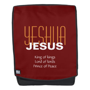 Mochila YESHUA JESÚS Rey de Reyes Personalizado RED