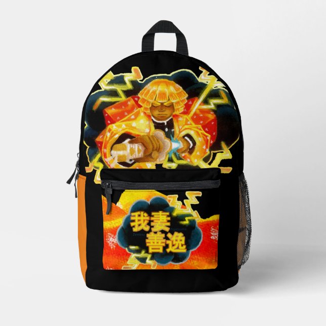 Mochila Zenitsu Thunder Strike (Caramel) (Anverso)