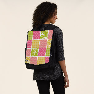Mochila Zigzag, Chevron, Polka Dots, Gingham, Patchwork