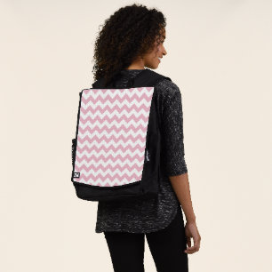 Mochila Zigzag rosa, Chevron rosado, patrón geométrico