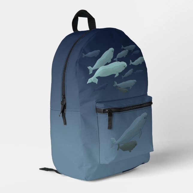 Mochilas de arte de ballenas de Beluga - Personali (Esquina izquierda trasera)