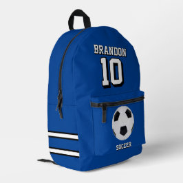 mochilas de fútbol azul personalizadas jugador