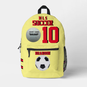 mochilas de fútbol bola personalizada rosa amarill