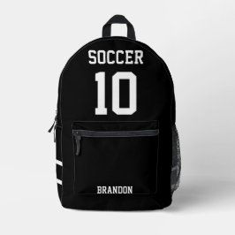 mochilas de fútbol gol jugador personalizado negro
