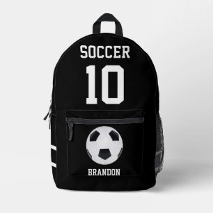 mochilas de fútbol gol jugador personalizado negro