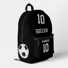 mochilas de fútbol gol jugador personalizado negro