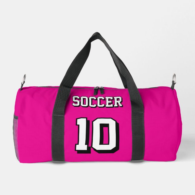 mochilas de fútbol gol jugador personalizado rosad (Reverso)