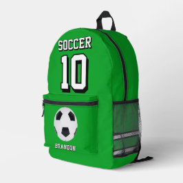 mochilas de fútbol gol jugador personalizado verde