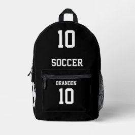 mochilas de fútbol negras personalizadas jugador g