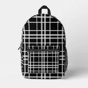 Mochilas líneas blancas de cuadros negros