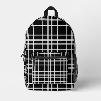 Mochilas líneas blancas de cuadros negros