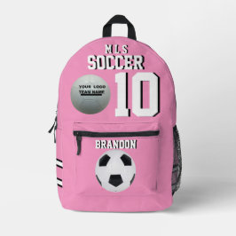mochilas rosadas de fútbol jugador personalizado r