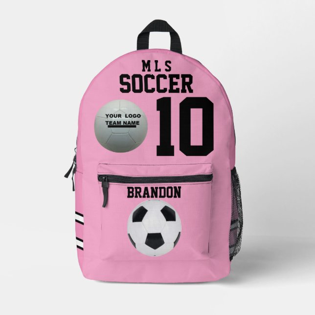 mochilas rosadas de fútbol ROSA gol jugador person (Anverso)