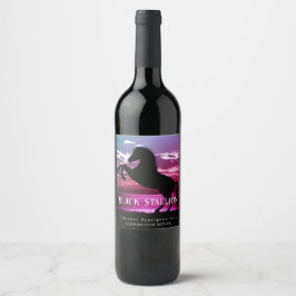 Mockup Black Stallion Personalizado Vino Etiquetas