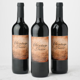 Mockup Vintage Viejo Personalizado Vino Etiquetas